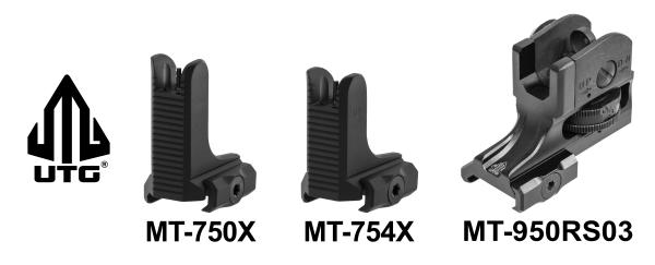 Black for sale online UTG MT-950RS03 AR-15 Super Slim Fixed Rear Sight 