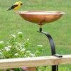 The Rail-Mounted Hammered Copper Bird Bath Adds Style &amp; Color