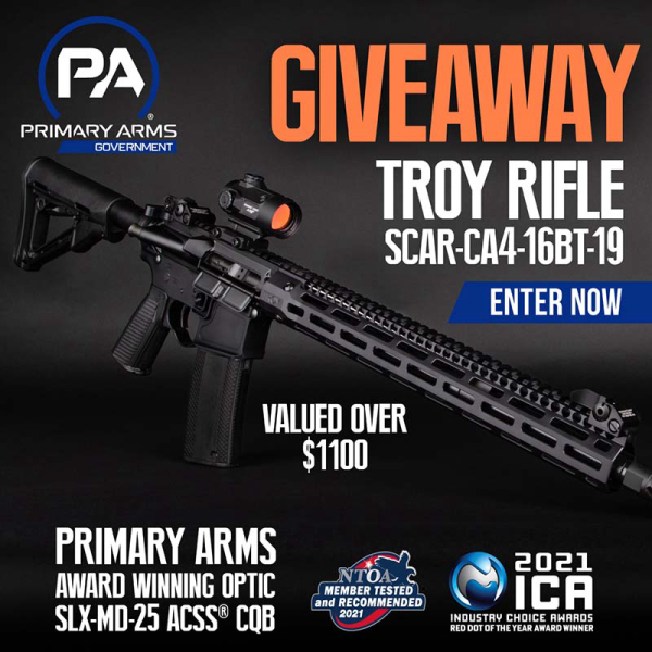 Primary Arms Government Announces Troy M4A4 Carbine Giveaway