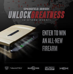 Springfield Armory Announces Unlock Greatness September 3 In-Store Giveaway