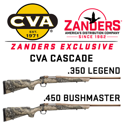 Zanders Offers Exclusive CVA CASCADE Rifles in 350 Legend & .450 Bushmaster