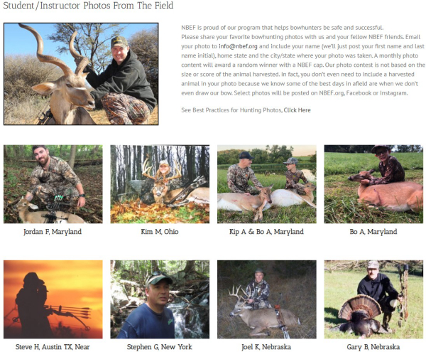 National Bowhunter Education Foundation Announces Photos From the Field Contest