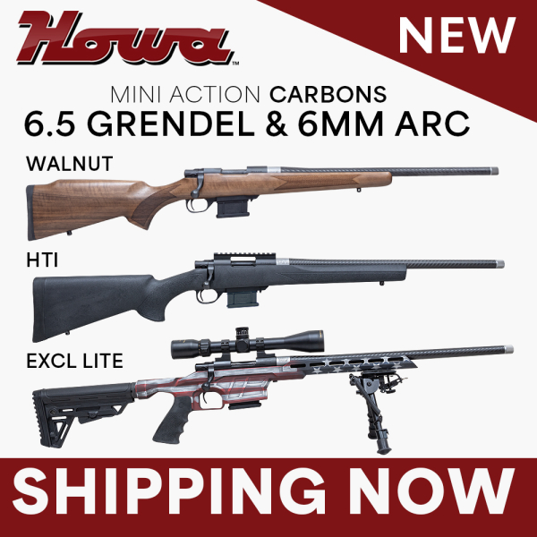 Howa adds 6 5 grendel 6mm arc 20 carbon fiber mini actions dealer wire