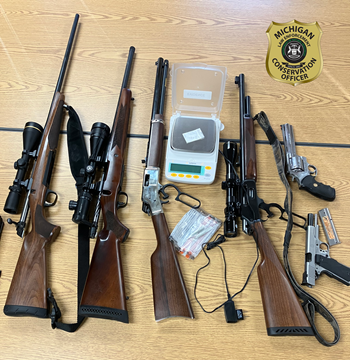 Conservation officers seize cocaine and six illegal firearms from Oakland County men in Montmorency County
