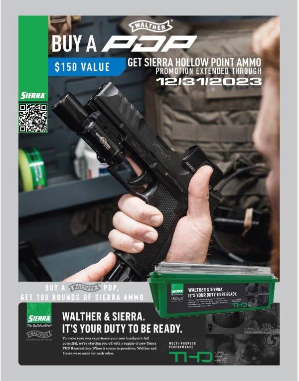 Walther Arms PDP and Sierra Ammunition Promotion Extended