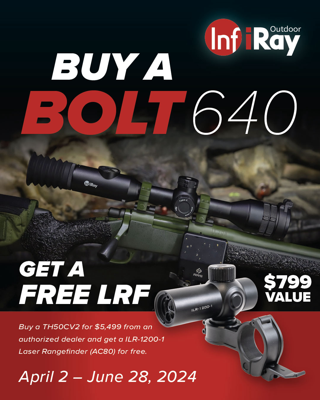 InfiRay Outdoor Special Offer: Free LRF with Purchase of BOLT TH50CV2