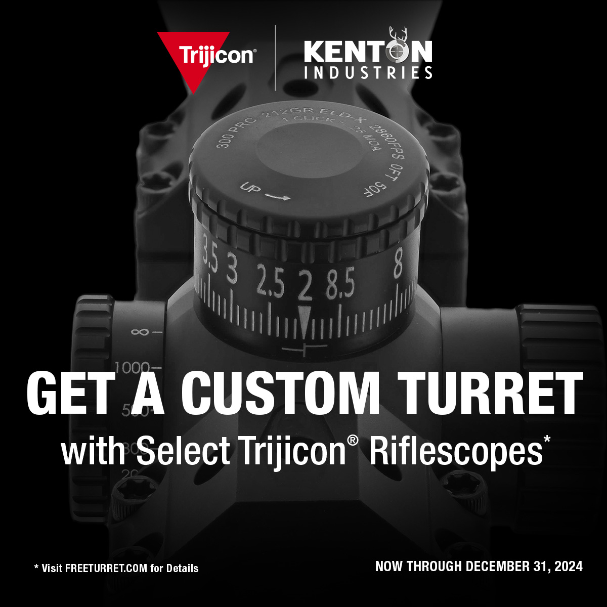 Trijicon Inc. and Kenton Industries Team Up for Limited-Time Free Custom Turret Promotion